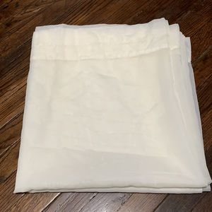 2 Sheer off white curtains. 58x62